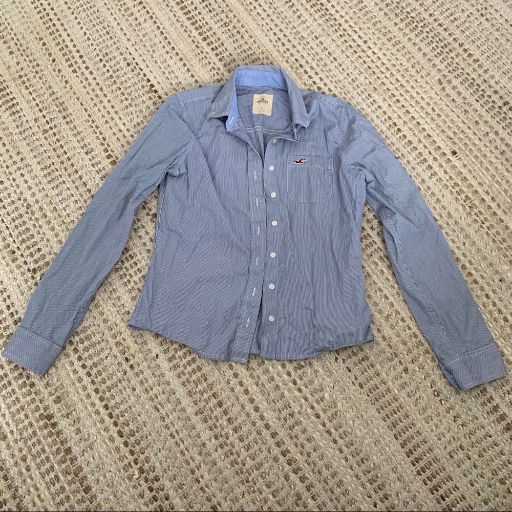 Hollister Pinstripe Button Up Shirt
